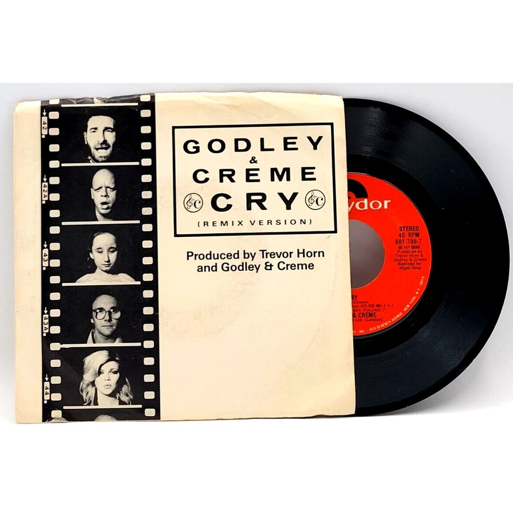 GODLEY & CREME - CRY‎ / LOVE BOMBS - POP ROCK - PICTURE SLEEVE & 45 POLYDOR